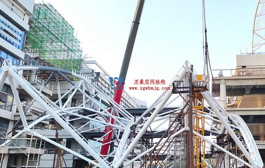 工程進度全速推進，PTFE膜材張拉在即！