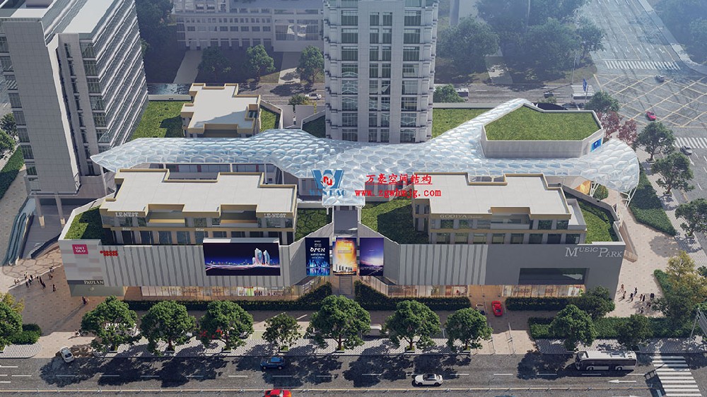 已完工，這個(gè)ETFE氣枕商業(yè)天幕閃亮登場(chǎng)！