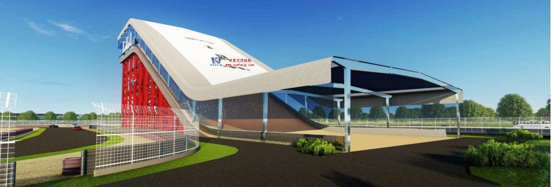 馭風(fēng)逐沙，織就賽道美學(xué)——比亞迪紹興嵊州賽車場干拔沙坡觀景平臺鋼膜結(jié)構(gòu)