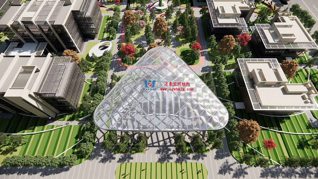 ETFE氣枕膜與雙曲面空間網(wǎng)殼結(jié)構(gòu)結(jié)合是什么樣？一起來(lái)一睹真容