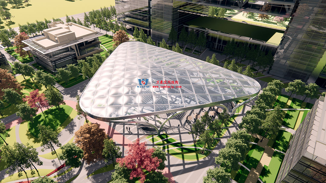 ETFE氣枕膜與雙曲面空間網(wǎng)殼結(jié)構(gòu)結(jié)合是什么樣？一起來(lái)一睹真容