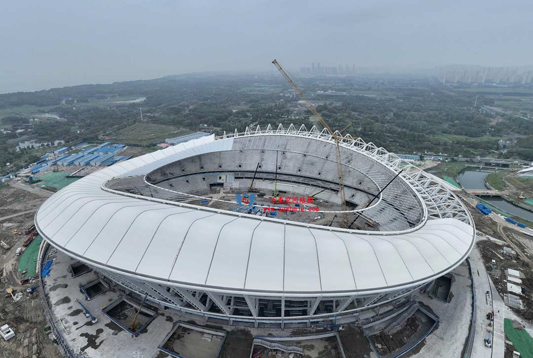 太湖之畔，華燈初上|無錫奧體中心施工加速