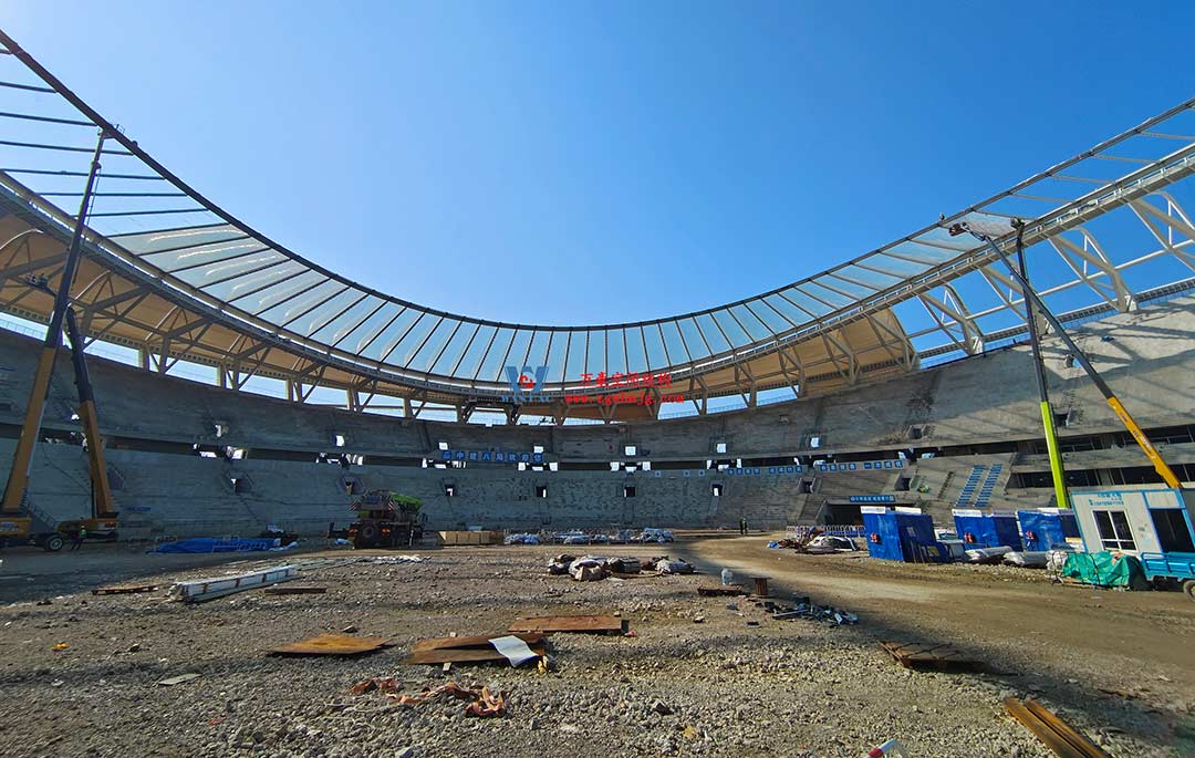 太湖之畔，華燈初上|無錫奧體中心施工加速