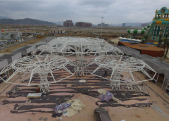 大目灣膜結(jié)構(gòu)項目近尾聲，海闊天涳水世界來襲