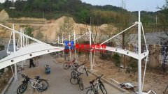 自行車(chē)棚用膜結(jié)構(gòu)材料合適嗎？膜結(jié)構(gòu)自行車(chē)棚施工以前需要做哪些工作？